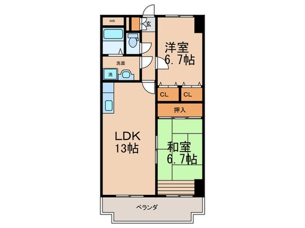 マンテンビューの物件間取画像